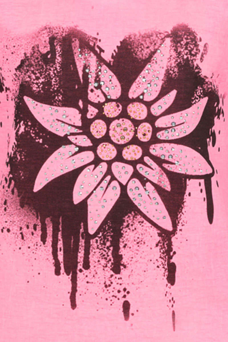 Mdchen Trachtenshirt Edelweiss pink Bild 2