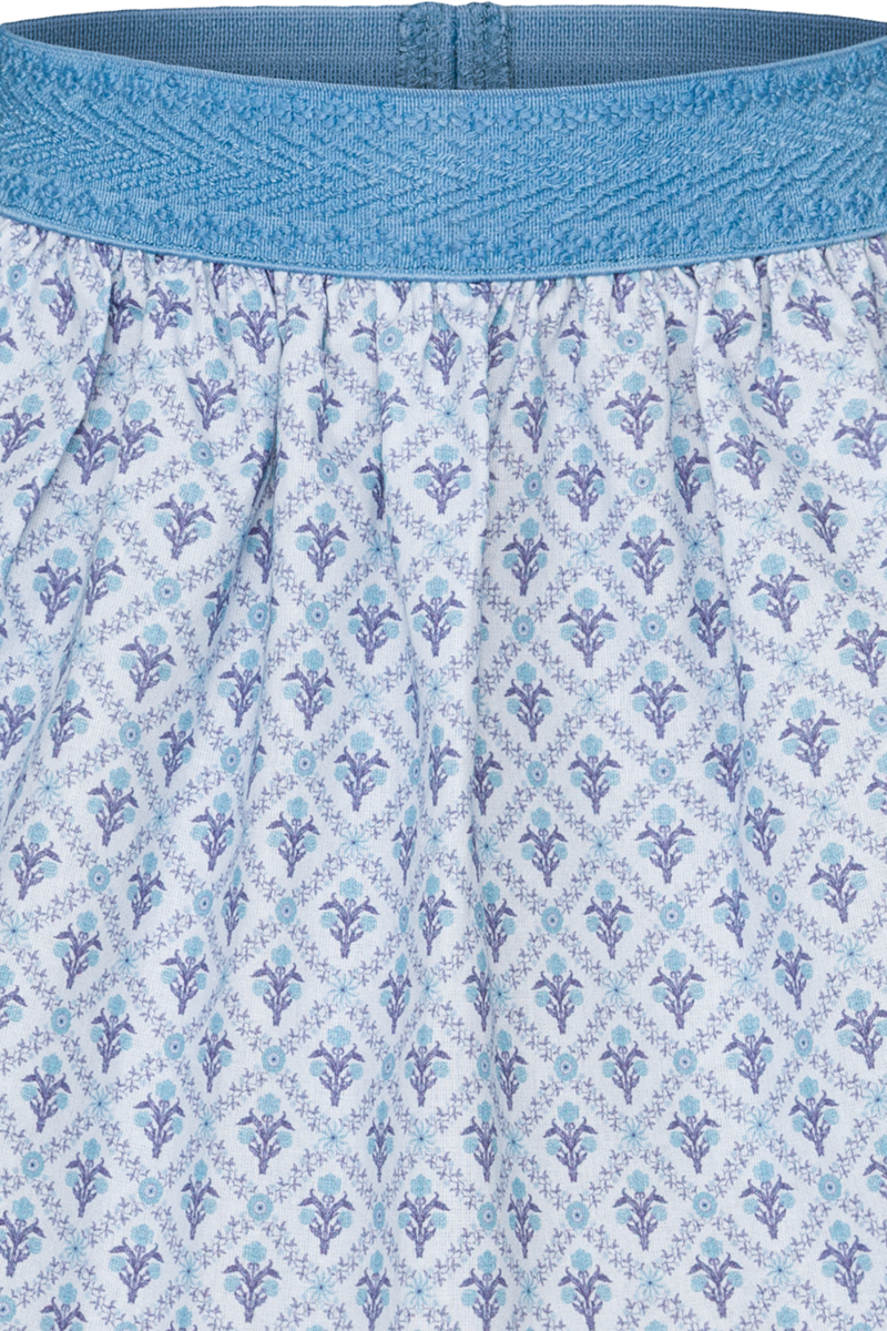 Kinder Trachtenrock mit Blumenrankmuster blau Bild 2