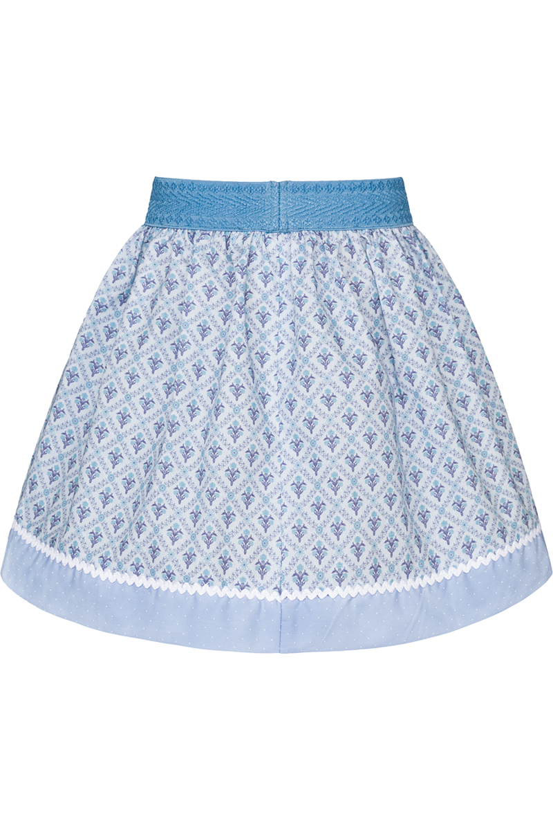 Kinder Trachtenrock mit Blumenrankmuster blau Bild 2