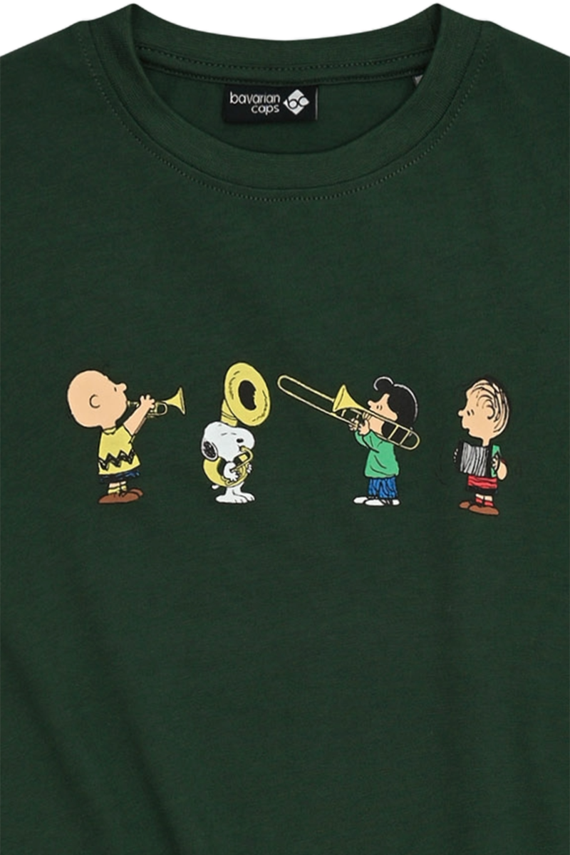 Kinder T-Shirt mit Druck 'Peanuts Blaskapelle' dunkelgrn Bild 2