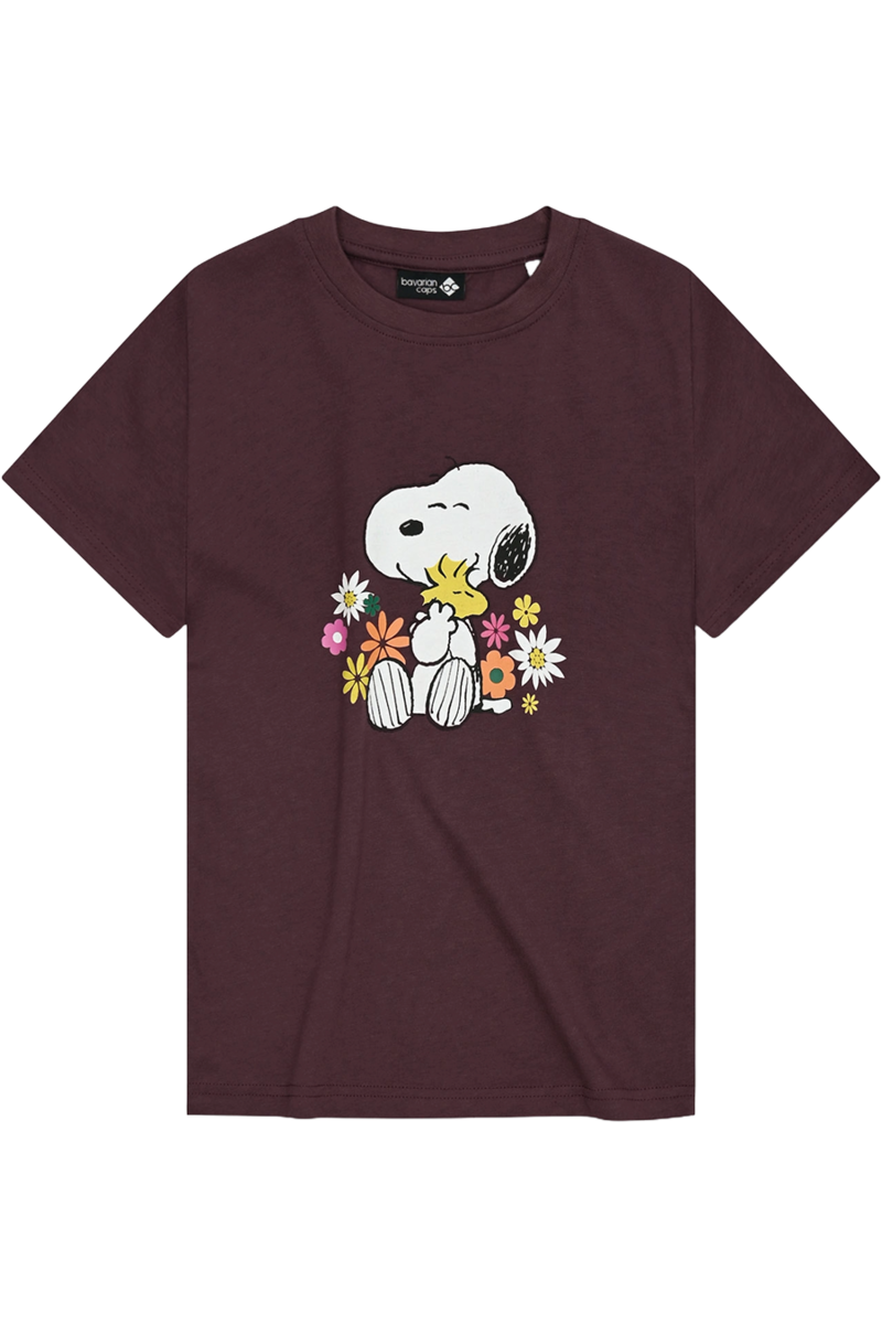 Kinder T-Shirt ' Peanuts Kuschelalarm' dunkelrot