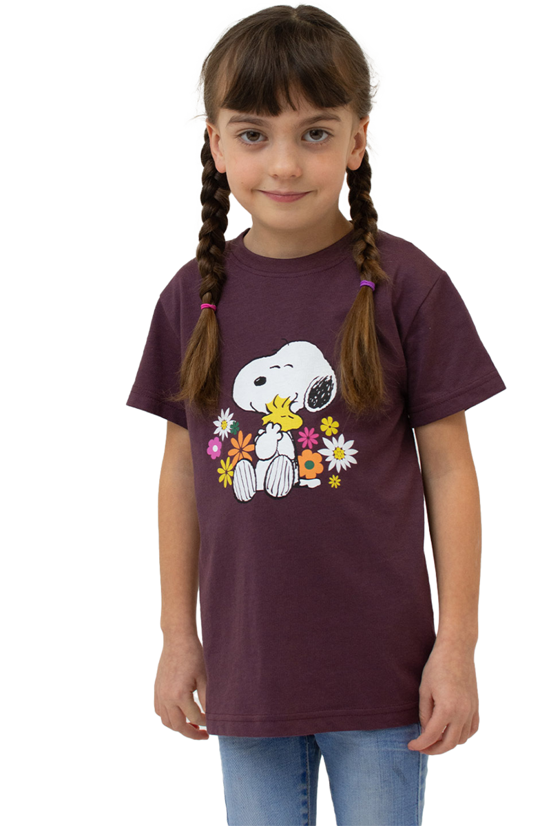 Kinder T-Shirt ' Peanuts Kuschelalarm' dunkelrot Bild 2
