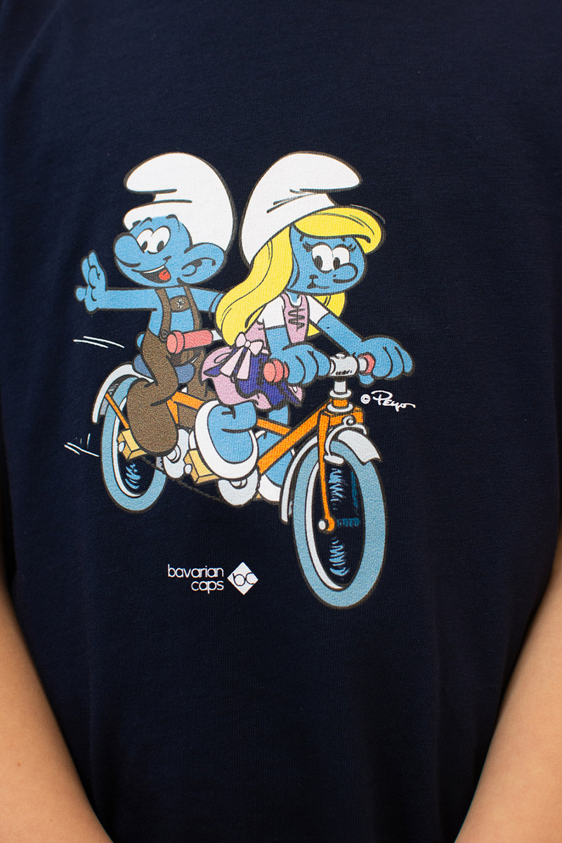 Kinder T-Shirt mit Druck 'Schlmpfe Trachtentandem' dunkelblau Bild 2