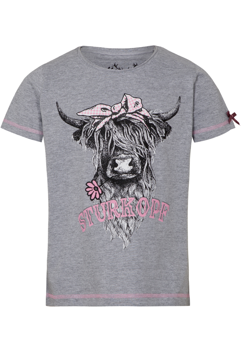 Kinder T-Shirt 'Sturkopf' grau