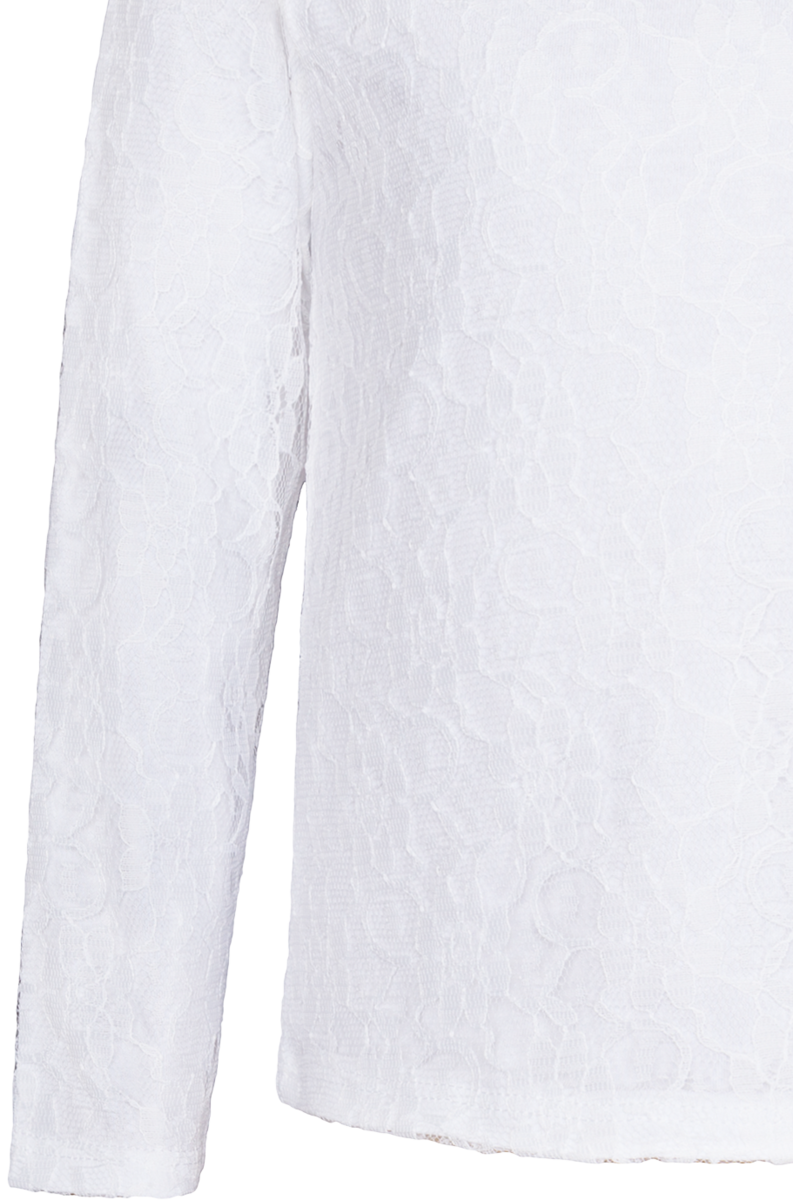 Mdchen Dirndbluse Trachtenbluse mit Spitze wei Bild 2