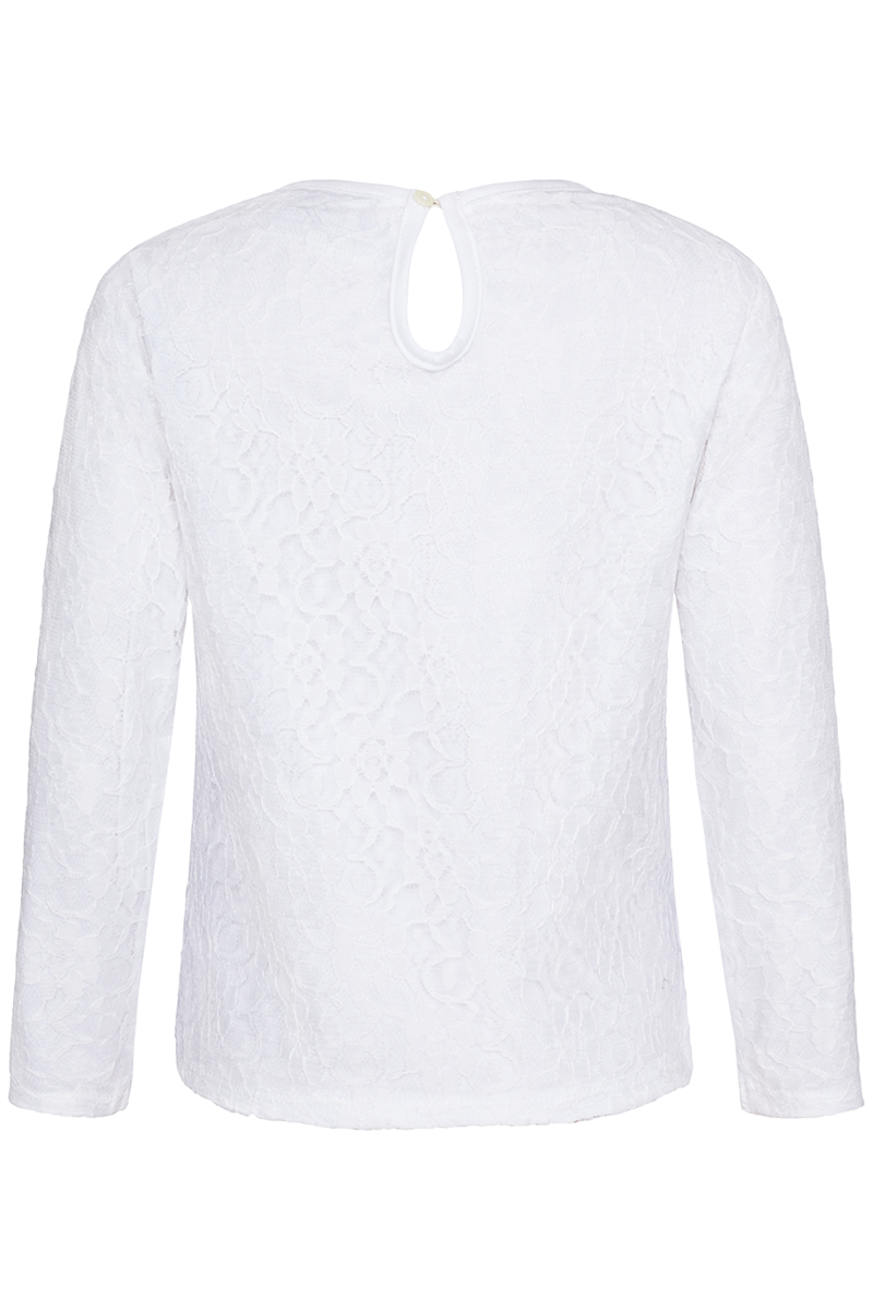 Mdchen Dirndbluse Trachtenbluse mit Spitze wei Bild 2