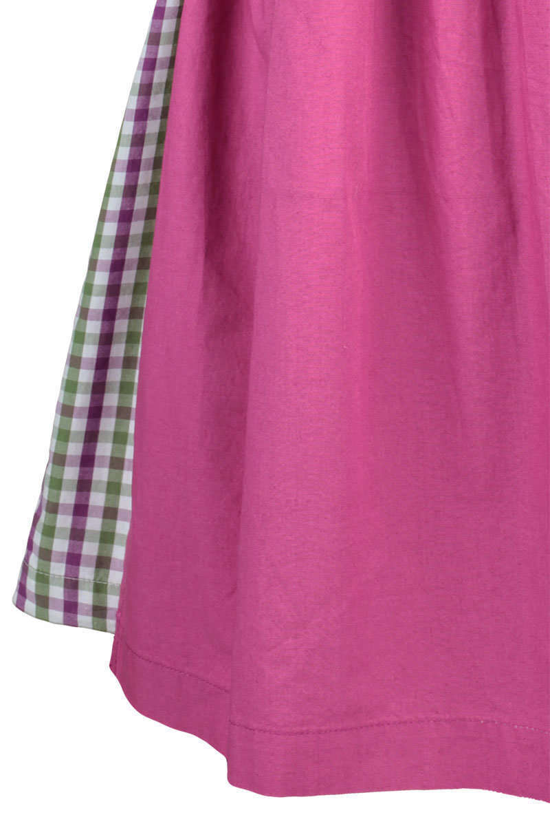 Kinderdirndl mit Bluse grn-wei-pink kariert 'Rosina' Bild 2