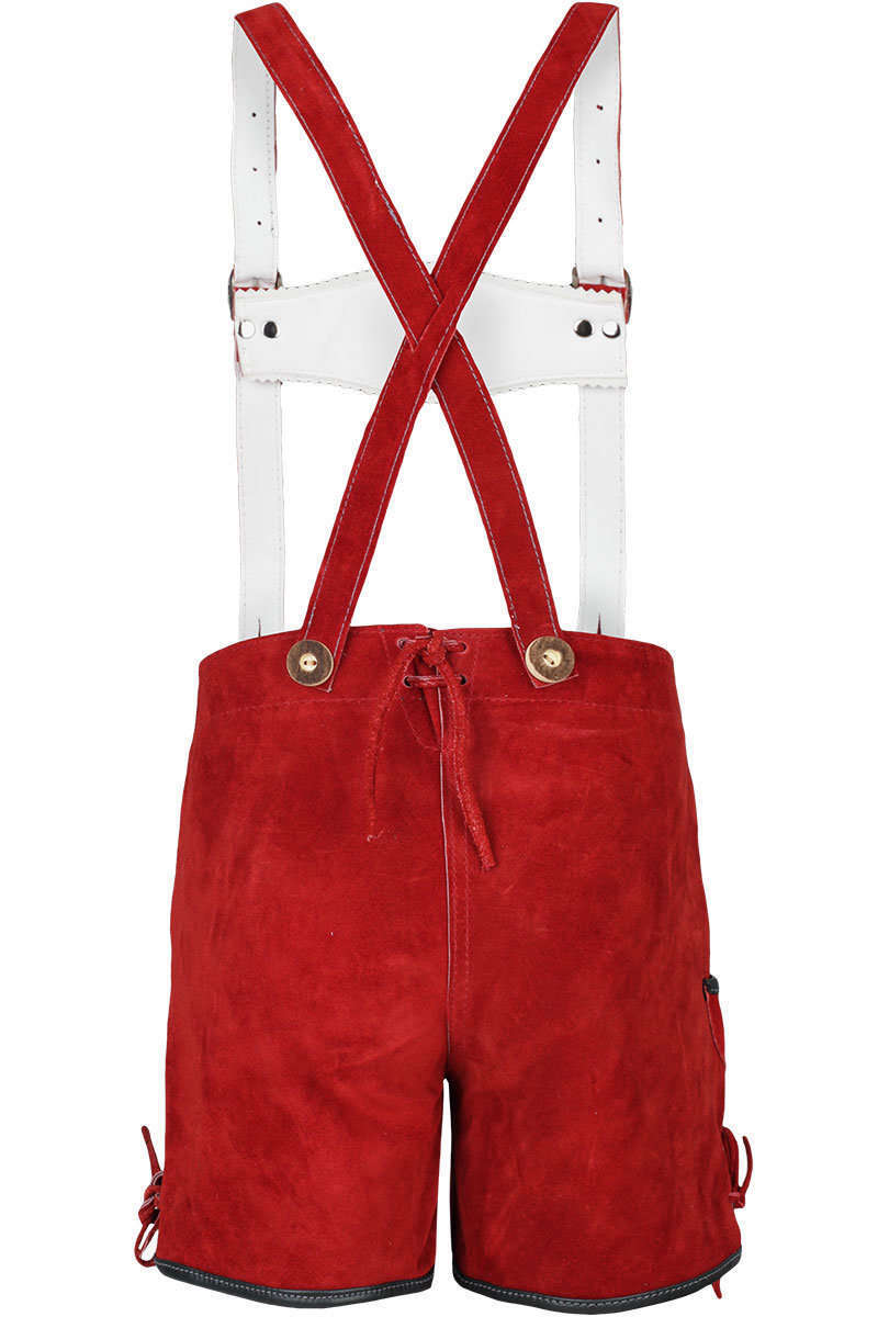 Kinderlederhose rot Bild 2