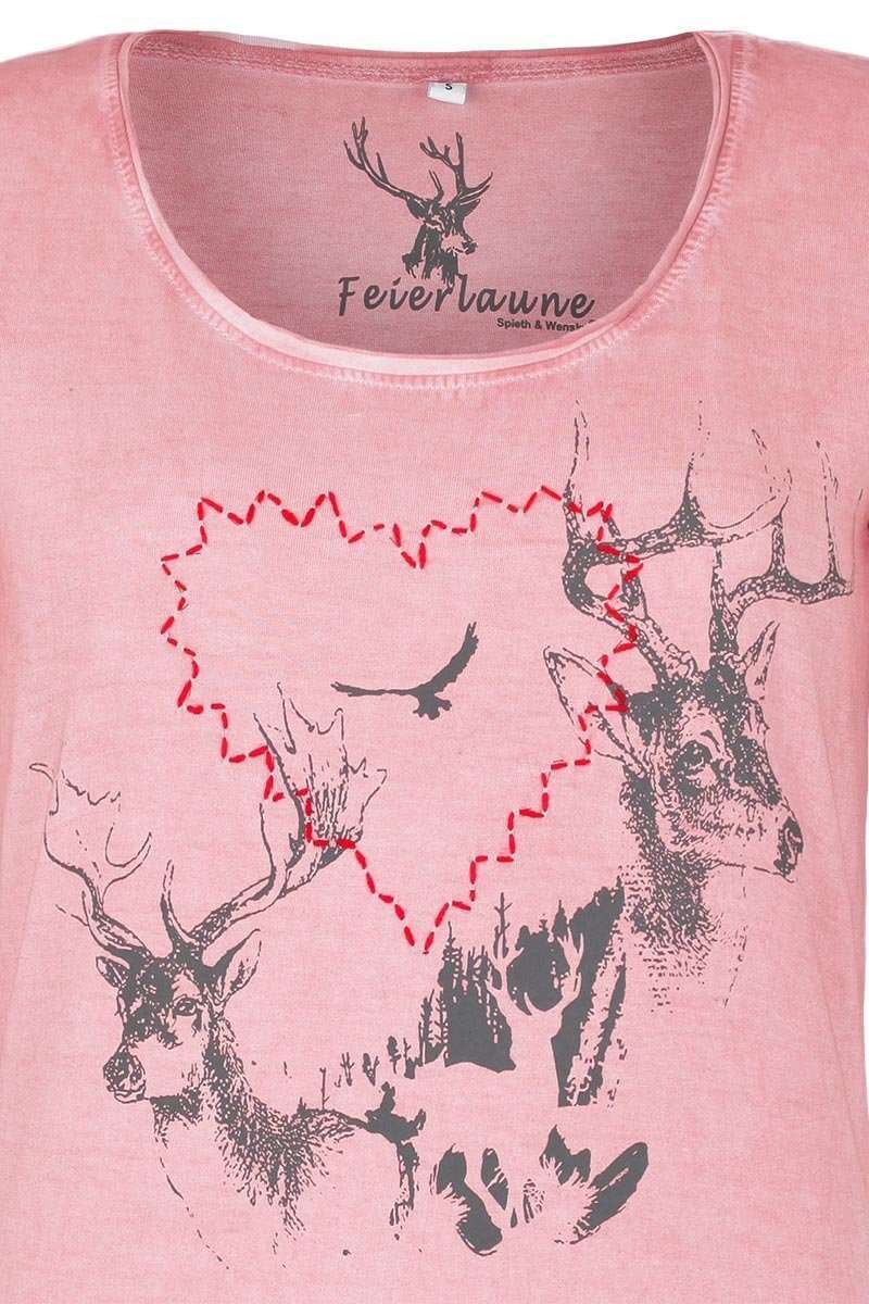 Damen Trachten T-Shirt Herz erdbeere Bild 2
