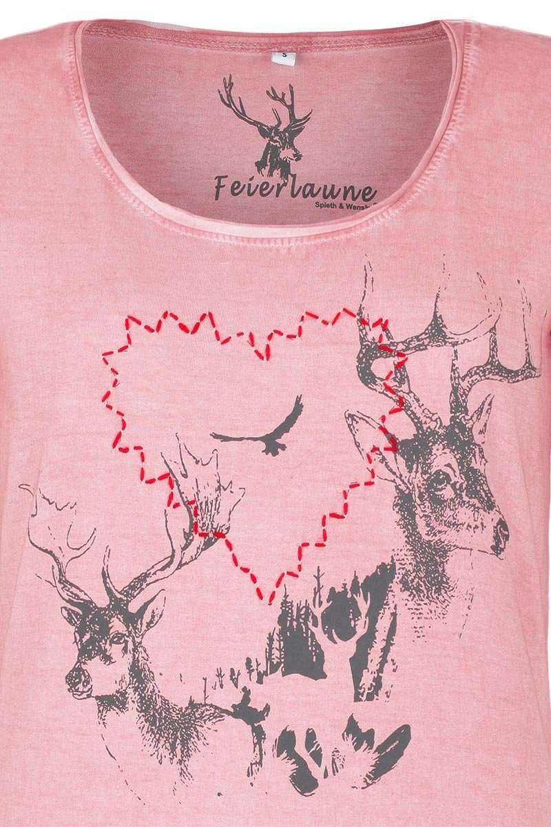Damen Trachten T-Shirt Herz erdbeere Bild 2