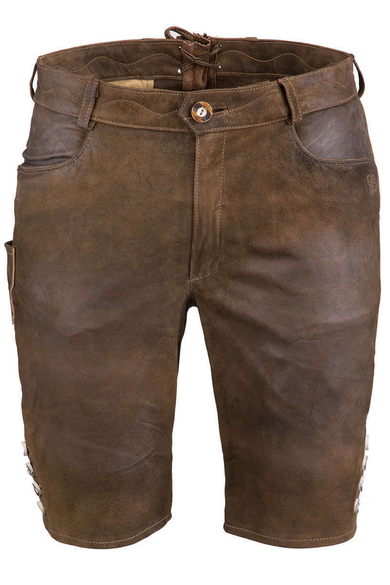 Lederhose kurz braun 'Kurt' Bild 2