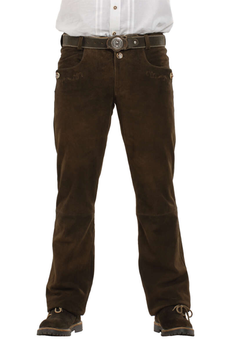 Lange Lederhose dunkelbraun 'Vincent' Bild 2