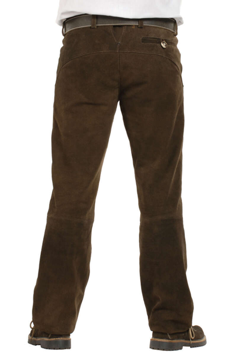 Lange Lederhose dunkelbraun 'Vincent' Bild 2