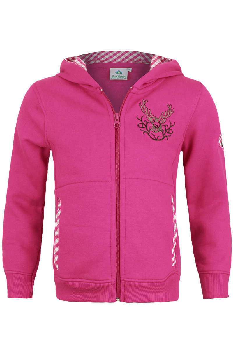 Mdchen Trachten Sweatjacke pink