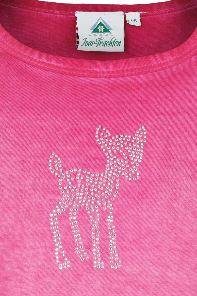 Mädchen T-Shirt mit Strass-Bambi pink Bild 2