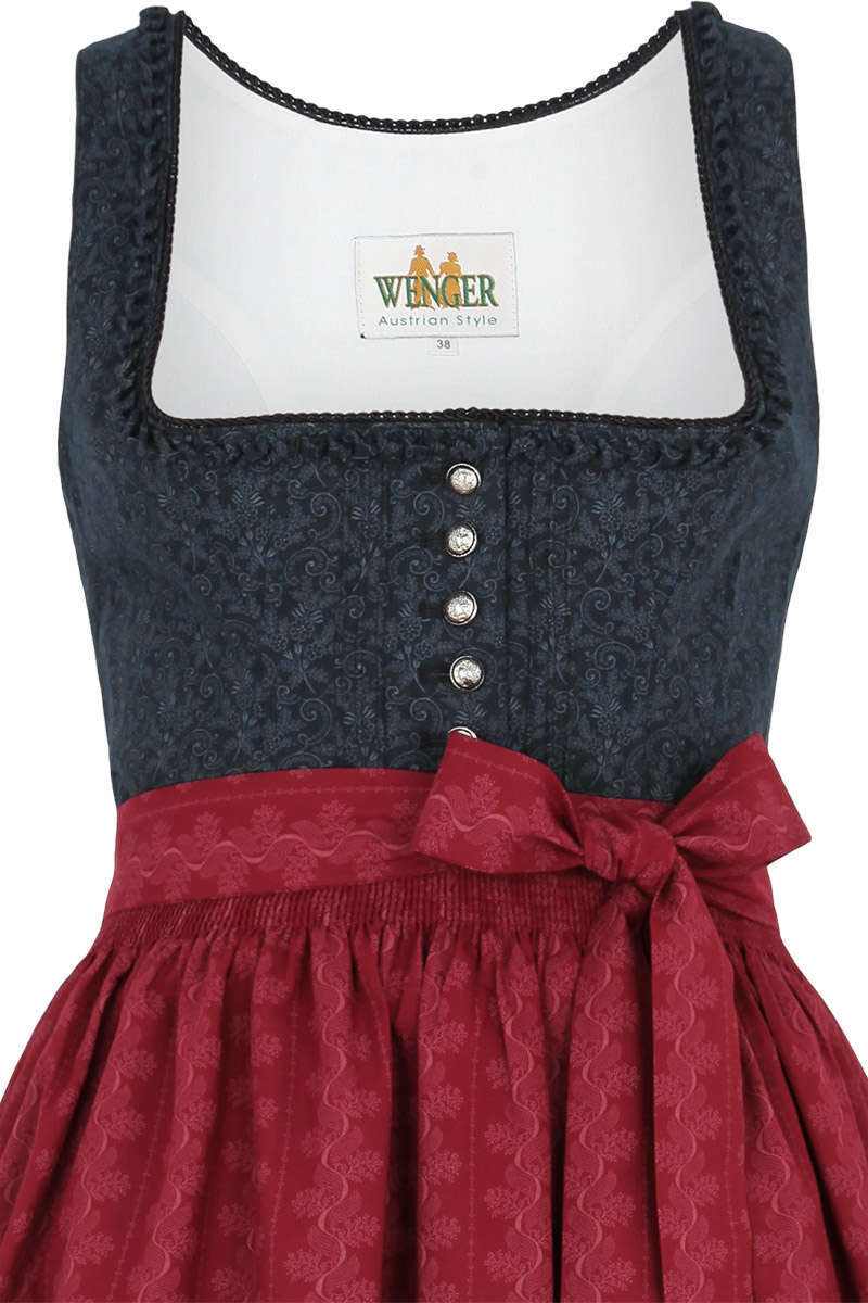 Baumwoll-Wasch-Dirndl lang blau Bild 2