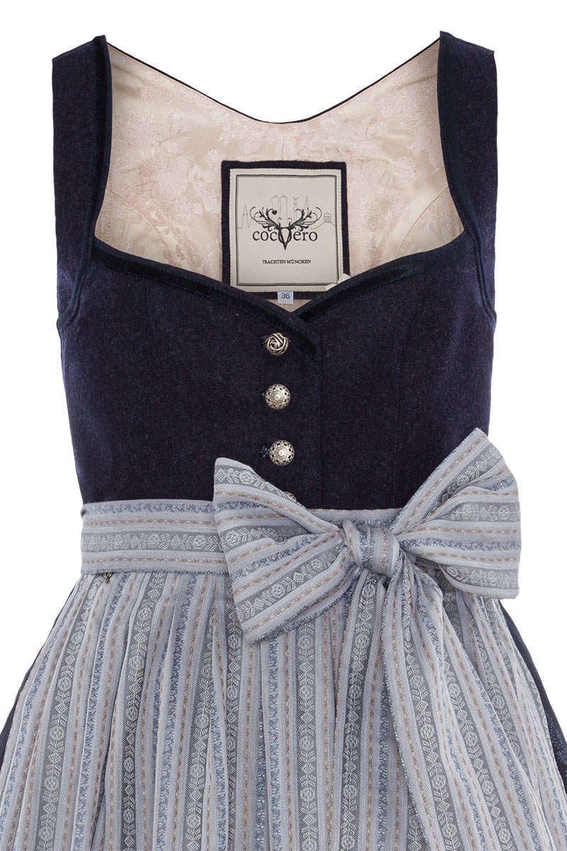 Midi Dirndl mit bayrischem Lodenmieder Phantom Blue Bild 2