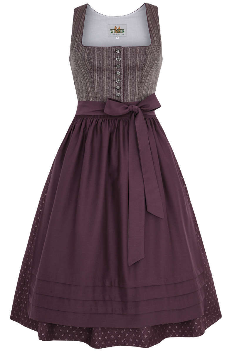 Dirndl midi weinrot