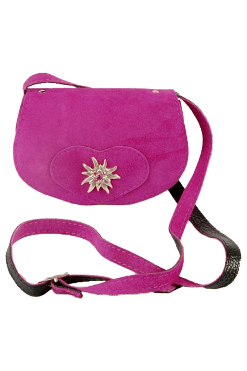 Schultertasche Herzform pink Edelwei