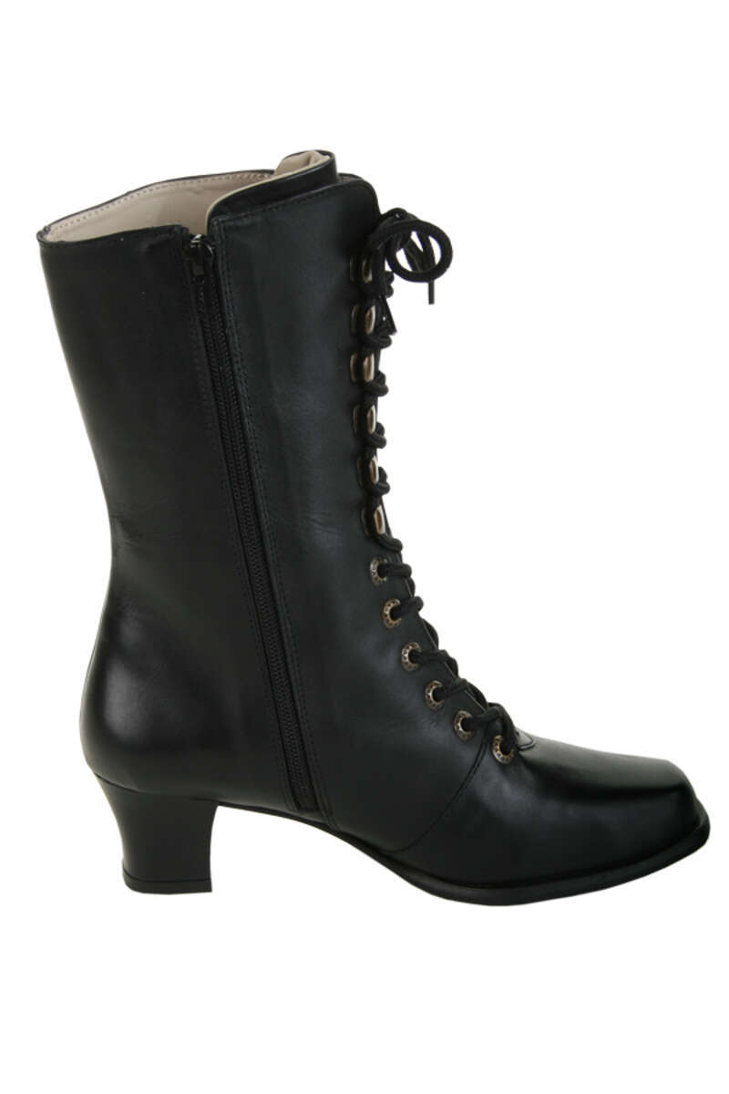 Stiefel schwarz Leder 'Bettina' Bild 2