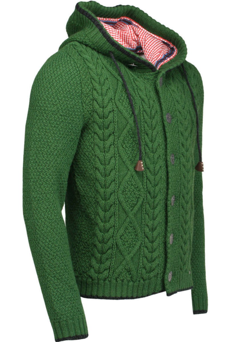 Strickjacke mit Kapuze grn 'Luke' Bild 2