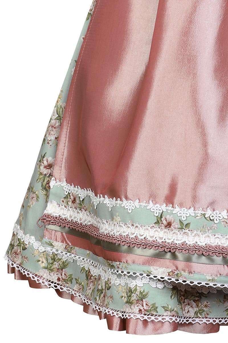 Dirndl kurz Blumen Vintage romantisch ros Bild 2