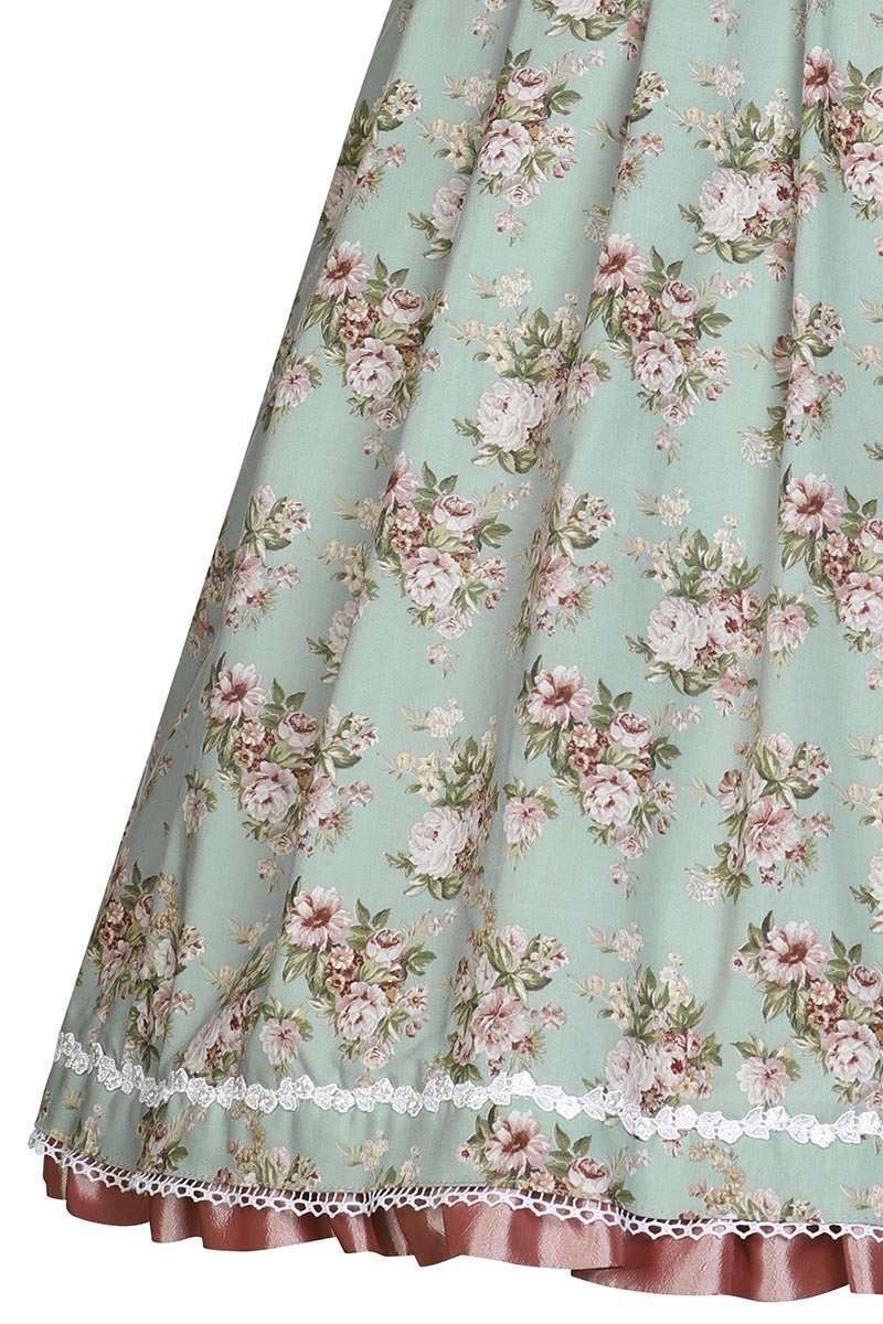 Dirndl kurz Blumen Vintage romantisch ros Bild 2