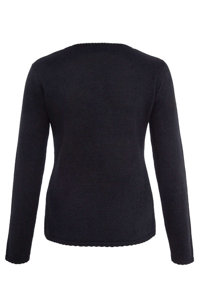 Damen Pullover mit Zopf dunkelblau Bild 2