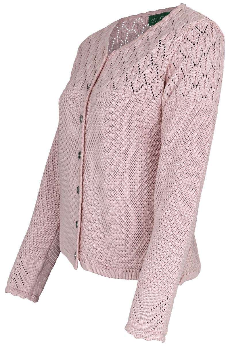 Damen Trachtenstrickjacke rosa Bild 2