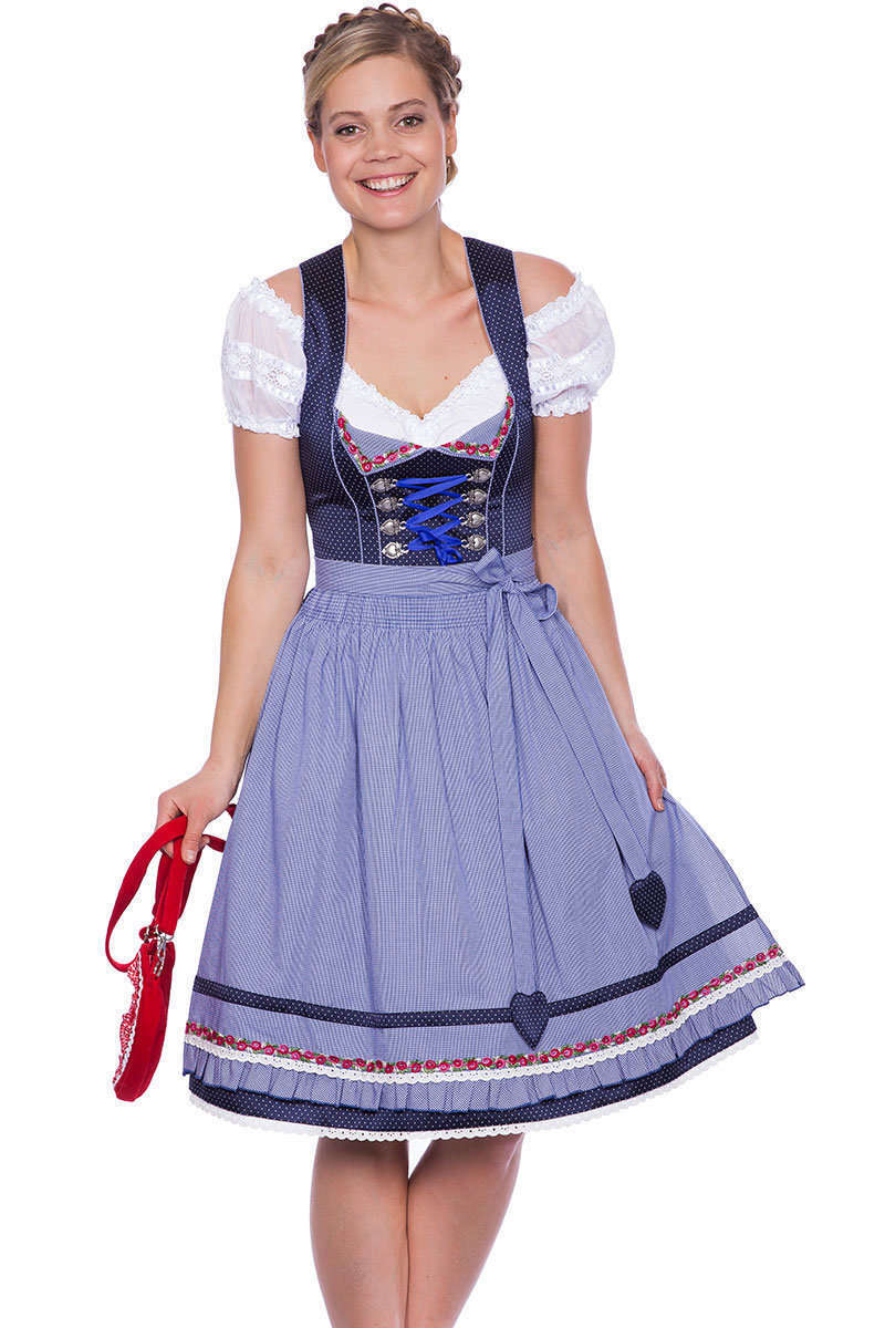 Krger Dirndl kurz Blautne Bild 2