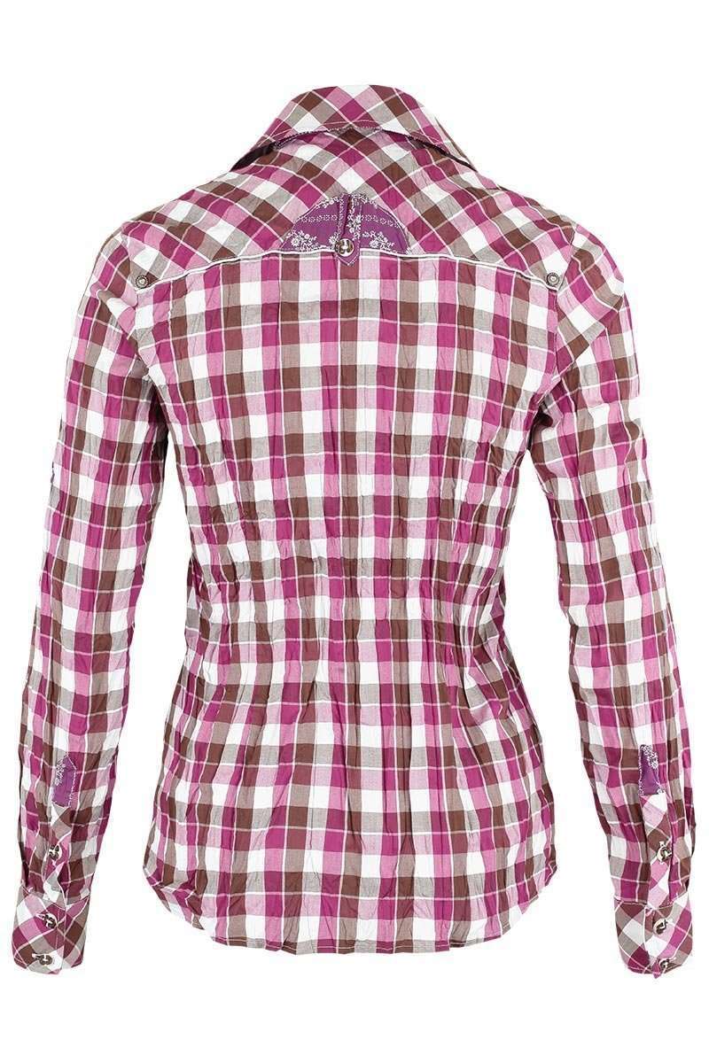 Bluse Crash-Optik kariert pink Bild 2