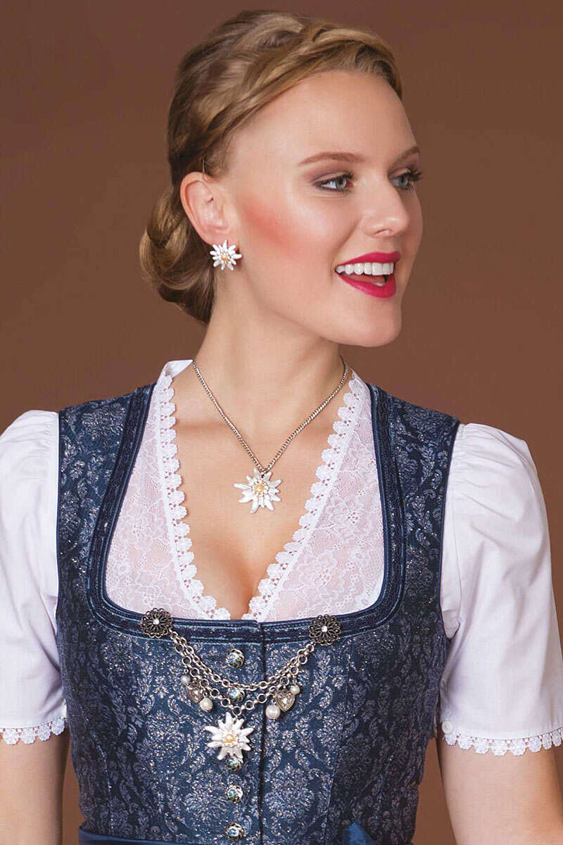 Dirndl-Charivari 'Edelwei-Greta' altsilber Bild 2