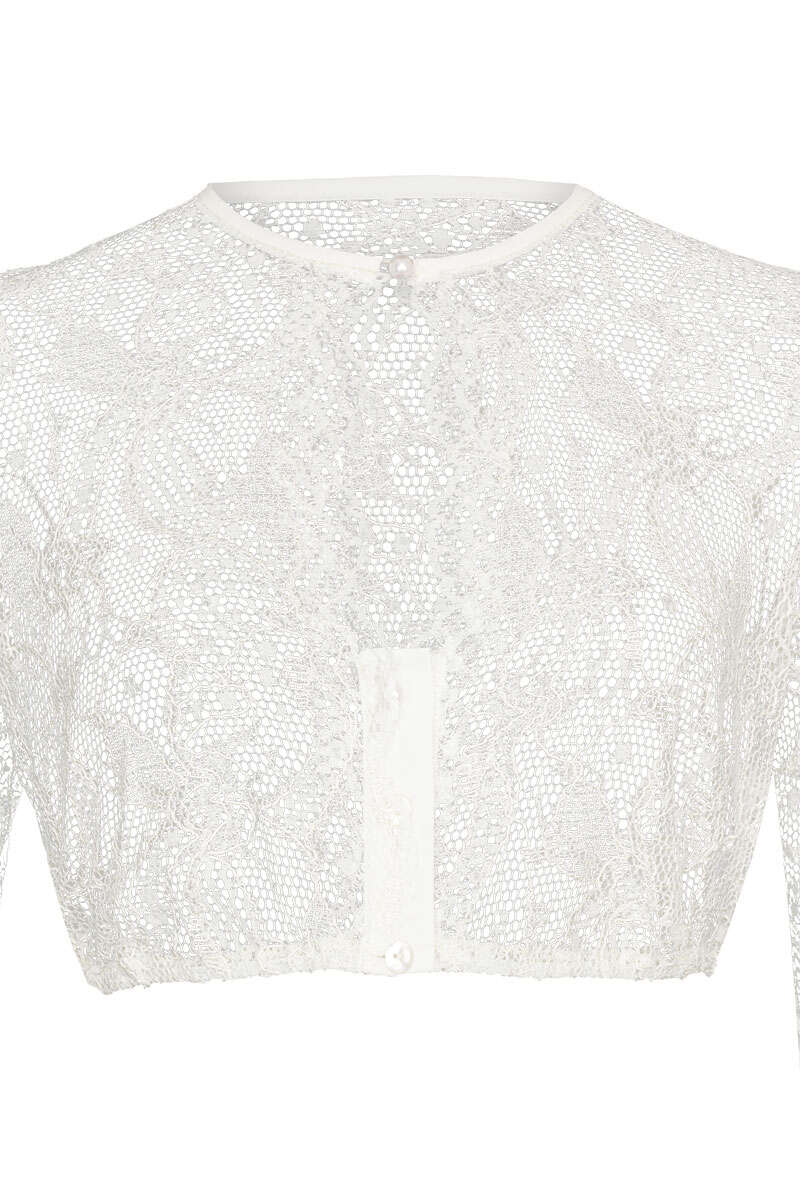 Spitzen-Dirndlbluse 3/4-Arm creme Bild 2