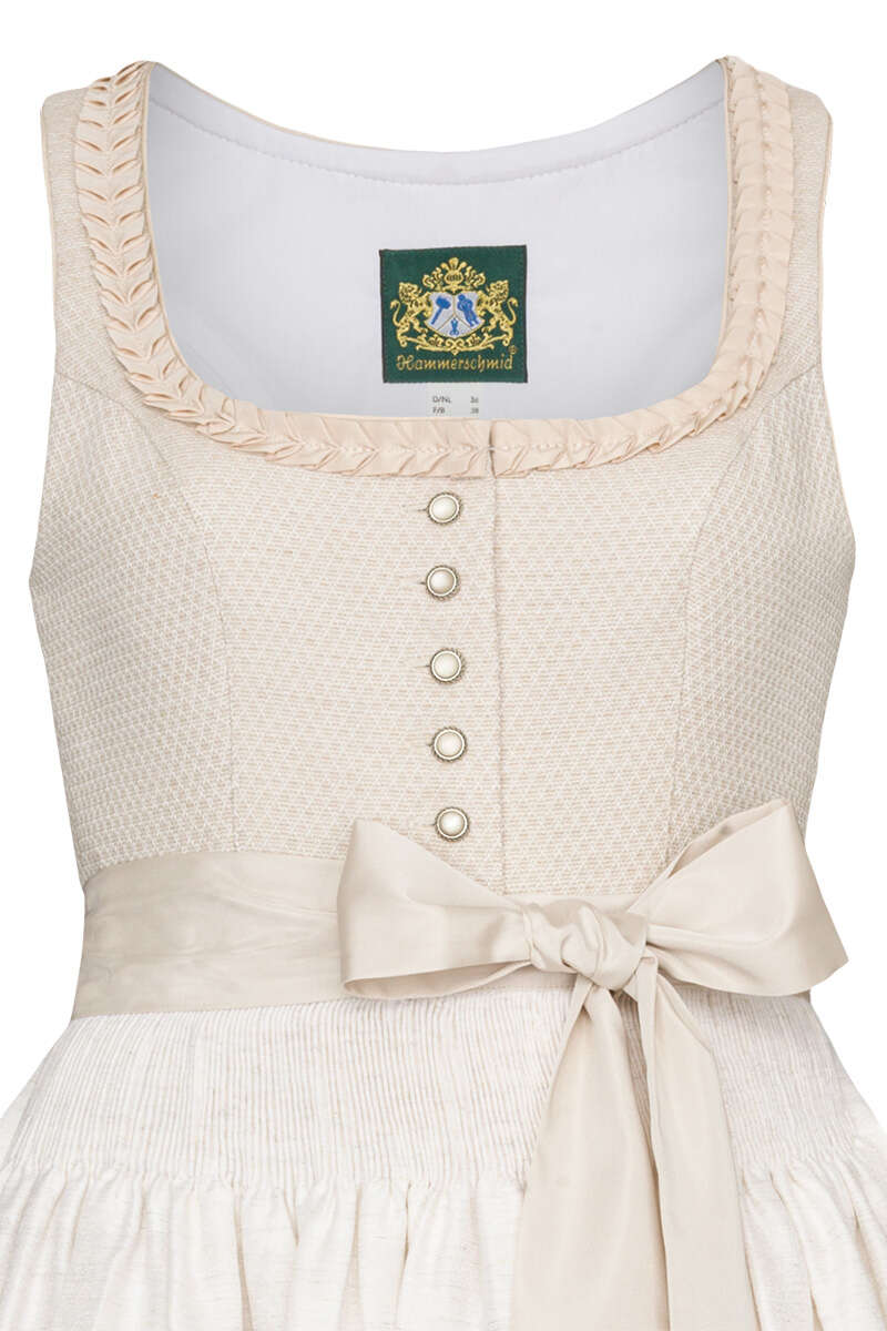 Brautdirndl Hochzeitsdirndl lang ecru beige Bild 2