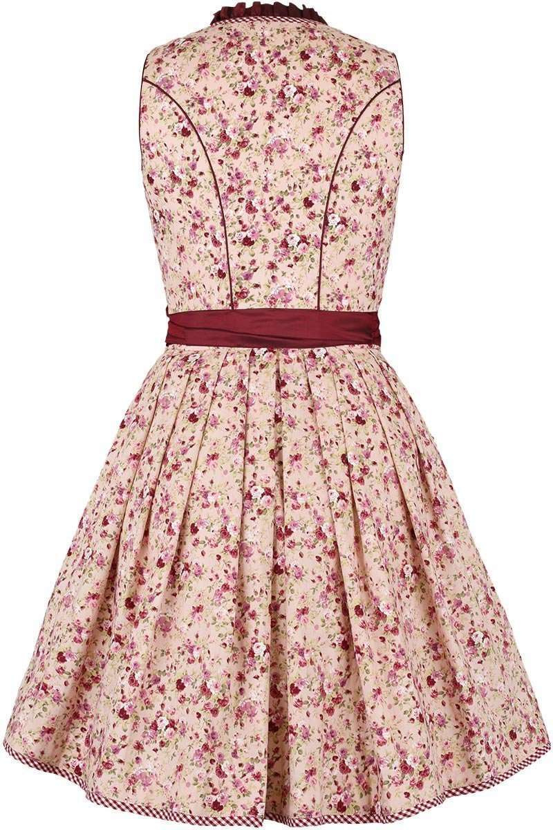 Krger Dirndl Kurz rosa bordeaux Rosen Bild 2