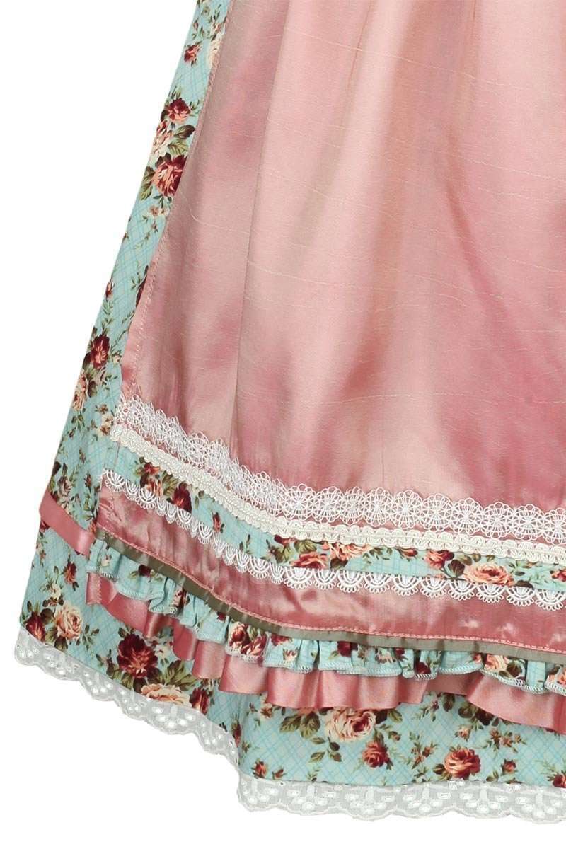 Krger Dirndl kurz trkis Rosen Bild 2