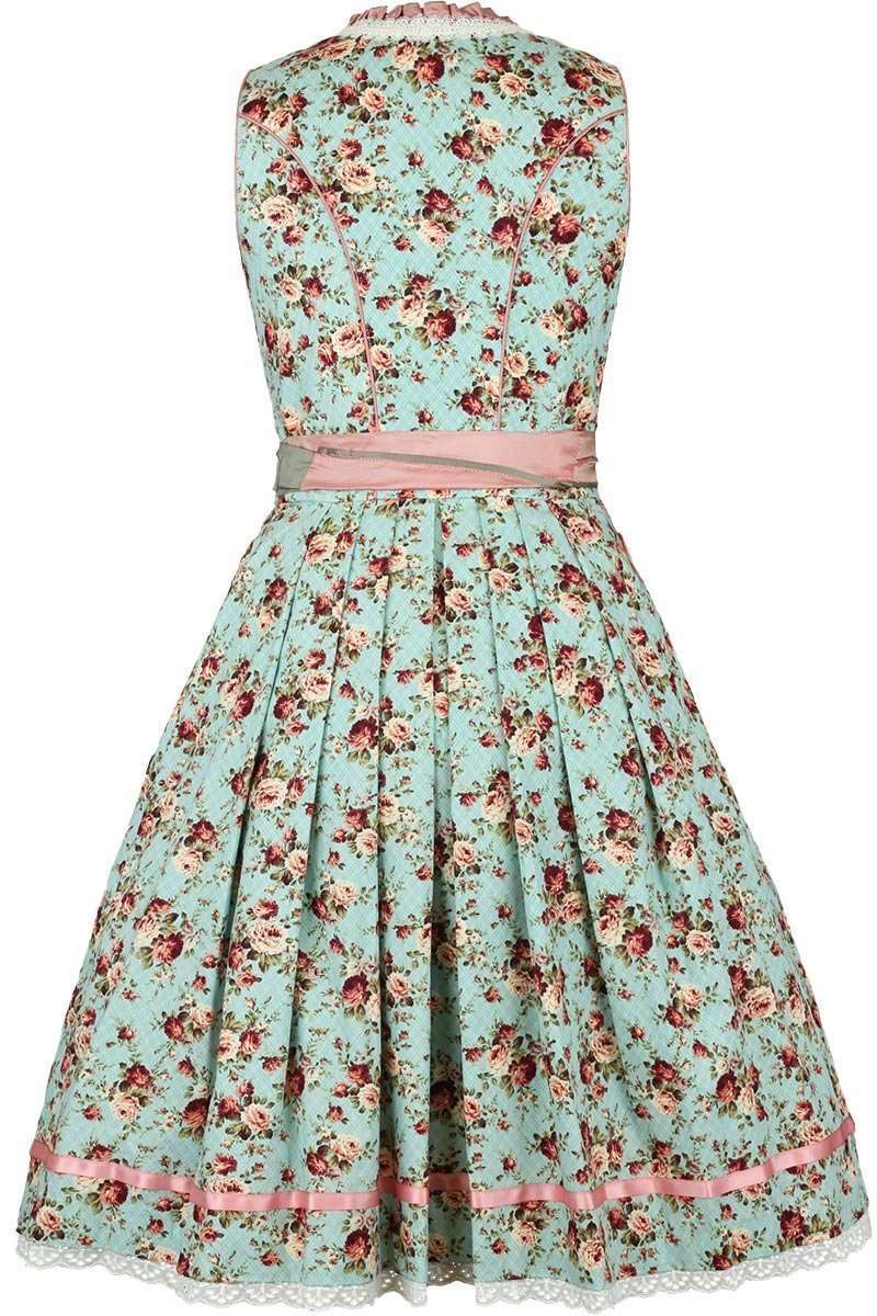 Krger Dirndl kurz trkis Rosen Bild 2