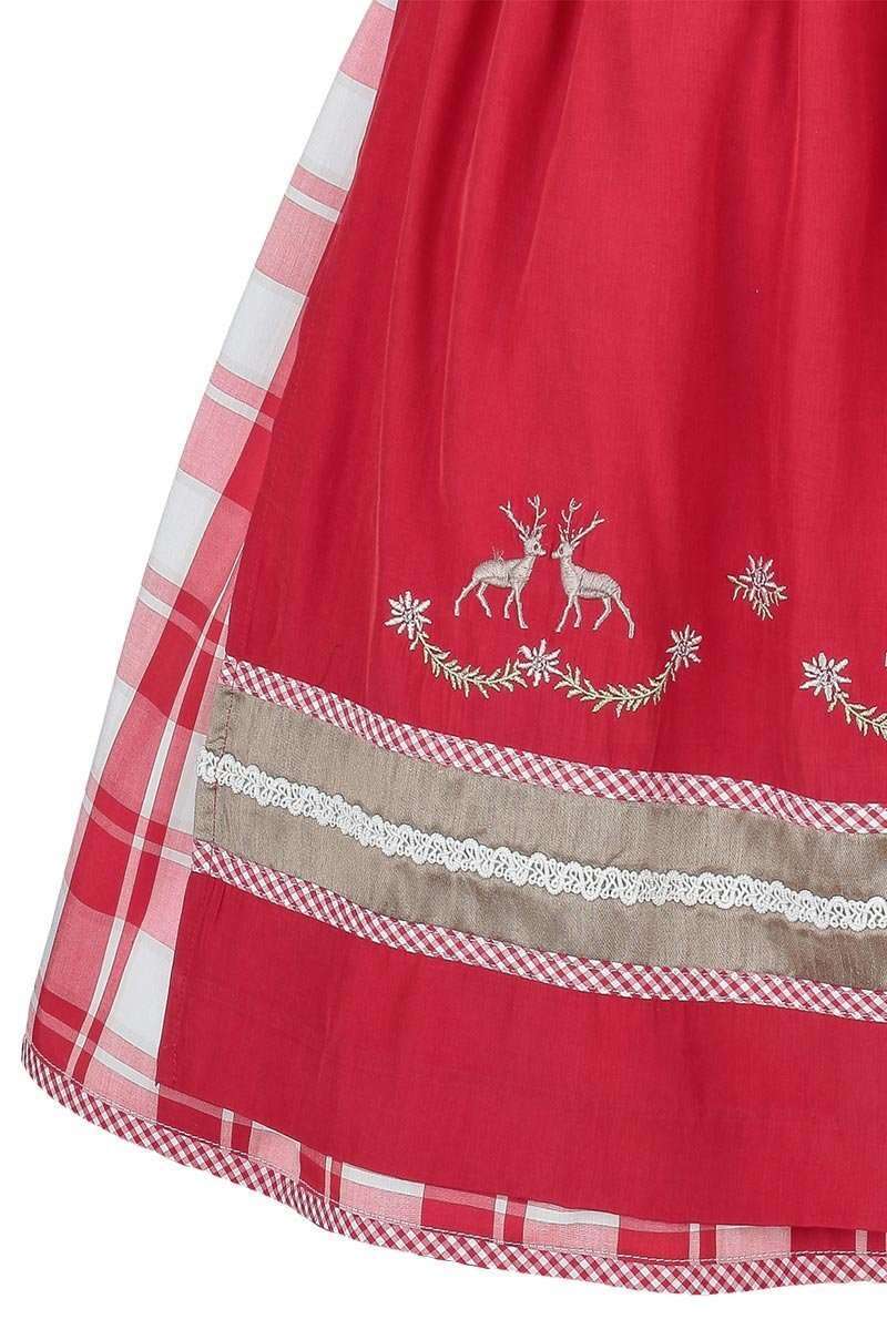 Dirndl kurz taupe-rot Bild 2