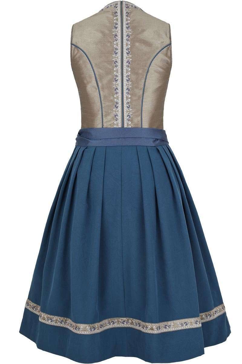 Dirndl kurz taupe/blau Bild 2