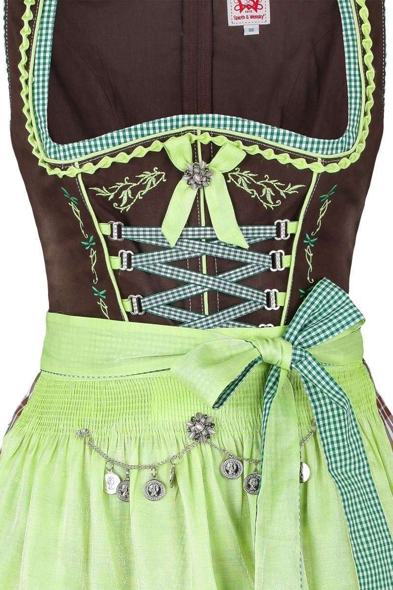 Dirndl kurz braun-grn Bild 2