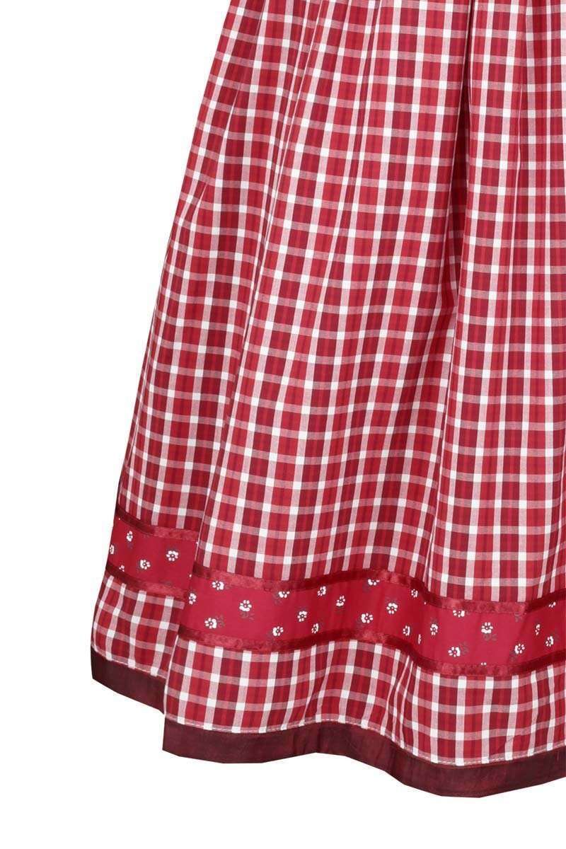 Dirndl mittel rot karo geblmt Bild 2