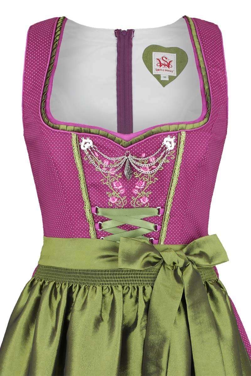 Dirndl mittel beere oliv gepunktet Bild 2