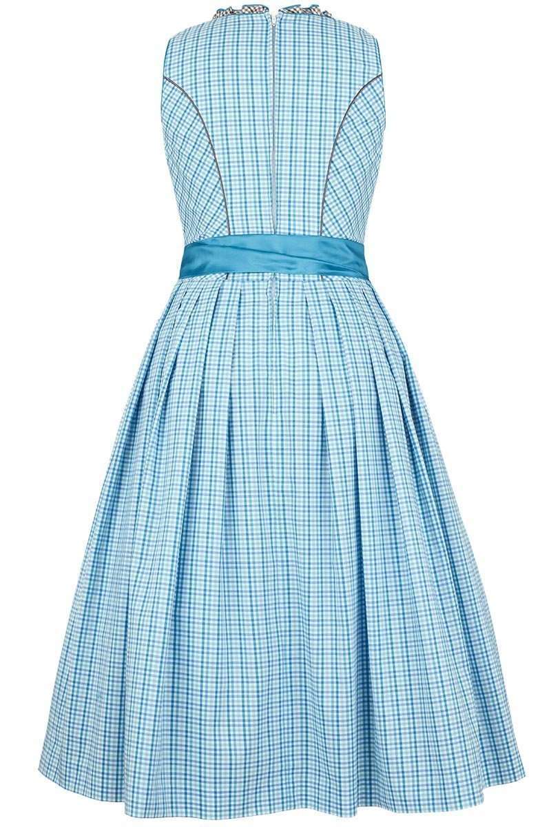 Dirndl mittel aqua-wei kleinkariert Bild 2