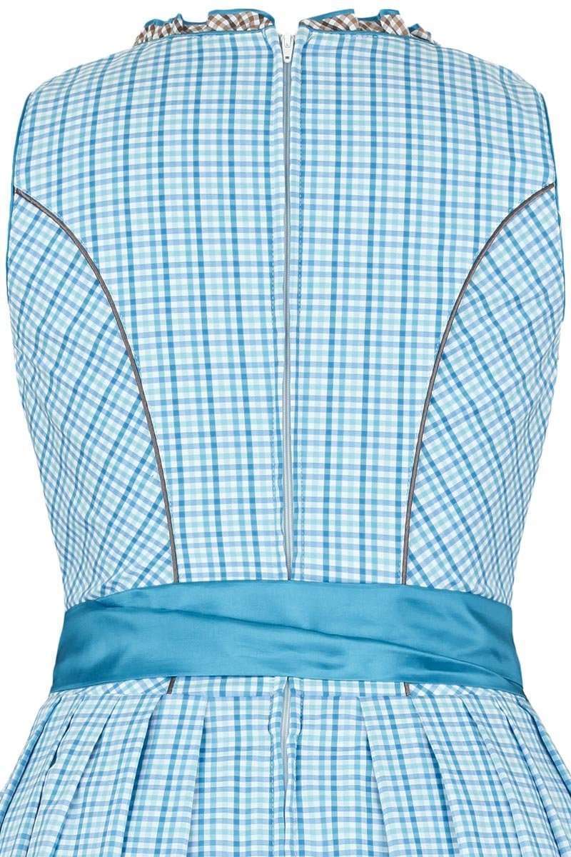 Dirndl mittel aqua-wei kleinkariert Bild 2