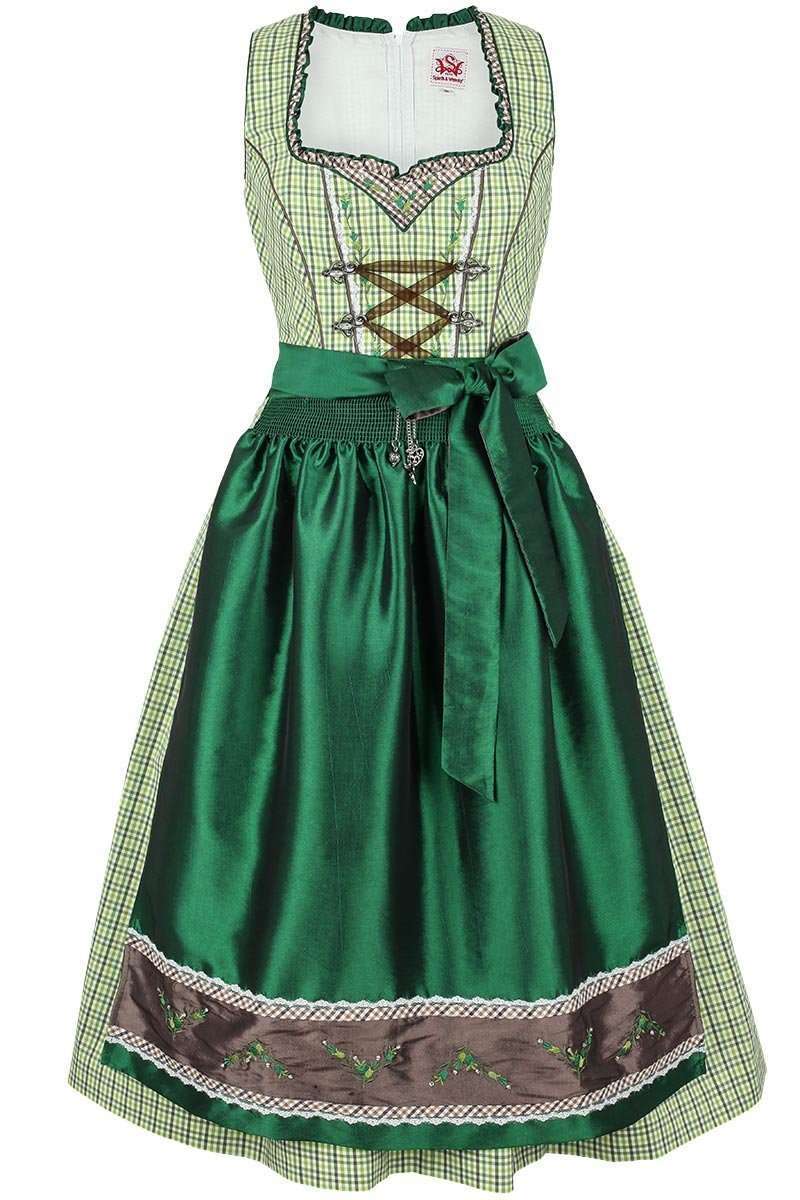 Dirndl mittel grn-wei kleinkariert