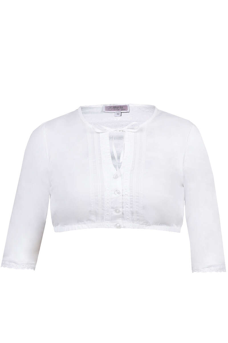 Dirndl Bluse 3/4-Arm weiss