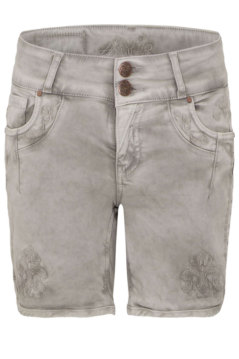 Damen Trachtenjeans Longshort hellgrau