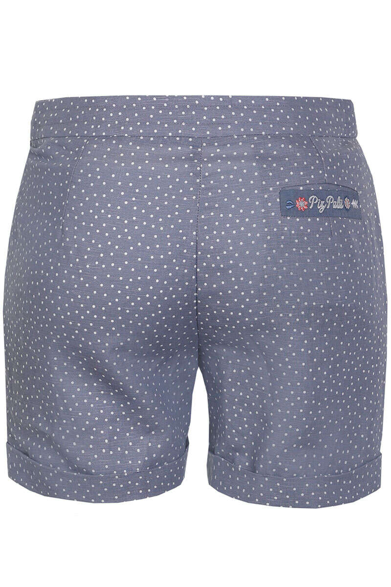 Damen-Shorts Outdoorhose gepunktet blau Bild 2