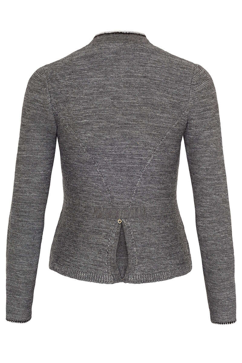 Damen Trachten-Strick-Blazer grau Bild 2