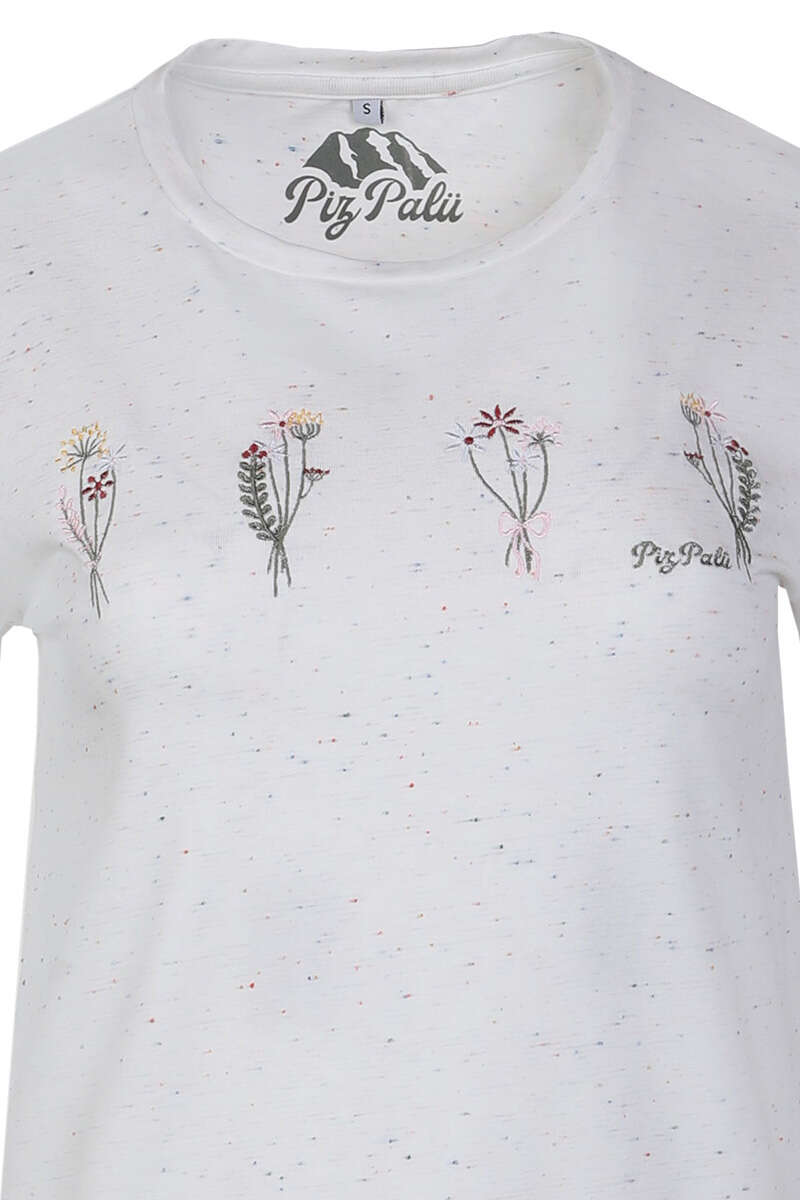 Damen T-Shirt 'Blumensträuße' yetiweiß Bild 2